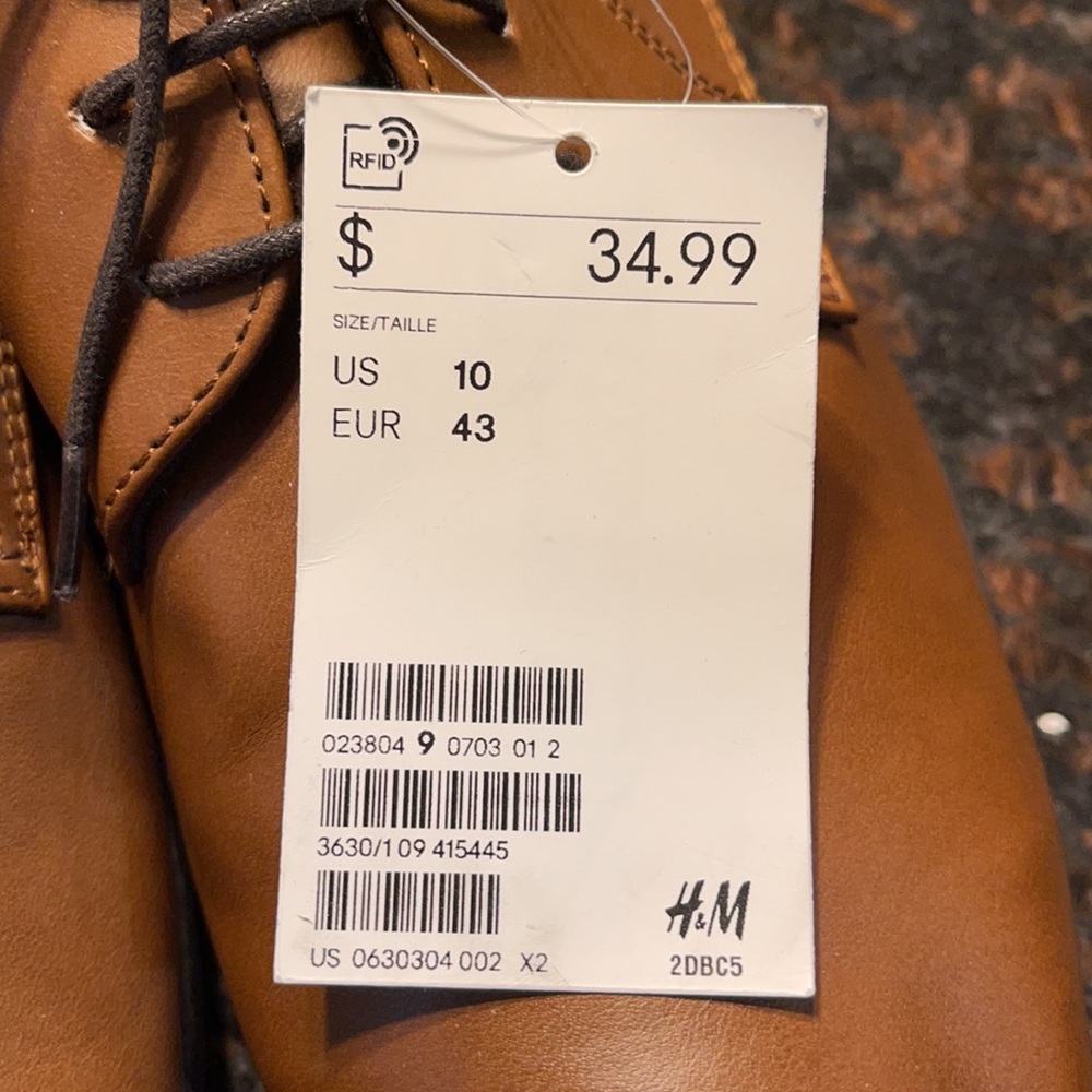 H&M Dress shoe derby Brown Sz 10 (43) - Picture 14 of 14